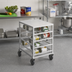 Thumbnail image #2 for Advance Tabco Mobile Aluminum Can Rack with Aluminum Top for #5 and #10 Cans