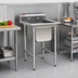 Thumbnail image #2 for Eagle Group 314 Series 1-Compartment 304 Stainless Steel Sink with Right Drainboard, 52-3/4 Inch Wide