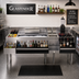 Thumbnail image #2 for Glastender 66-Inch All-In-One Underbar Ice Bin/Cocktail Station with 36-Inch Combo Ice Bin, 10-Circuit Cold Plate, Sink, Blender Shelf and Double Speed Rail