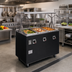 Thumbnail image #2 for Vollrath 2-Series Affordable Portable Deluxe 4-Well Mobile Hot Food Station with Breath Guard and Enclosed Base