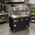 Thumbnail image #2 for Vollrath 2-Series Affordable Portable Deluxe 4-Well Mobile Hot Food Station with Breath Guard and Enclosed Base