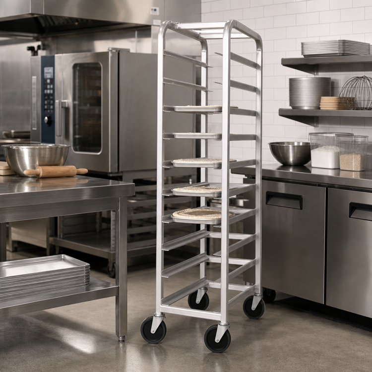Product image #3 for Channel Standard Series All-Welded Aluminum End-Load Platter Rack, 5-Platter Capacity, 15.25"W x 26"D x 36"H