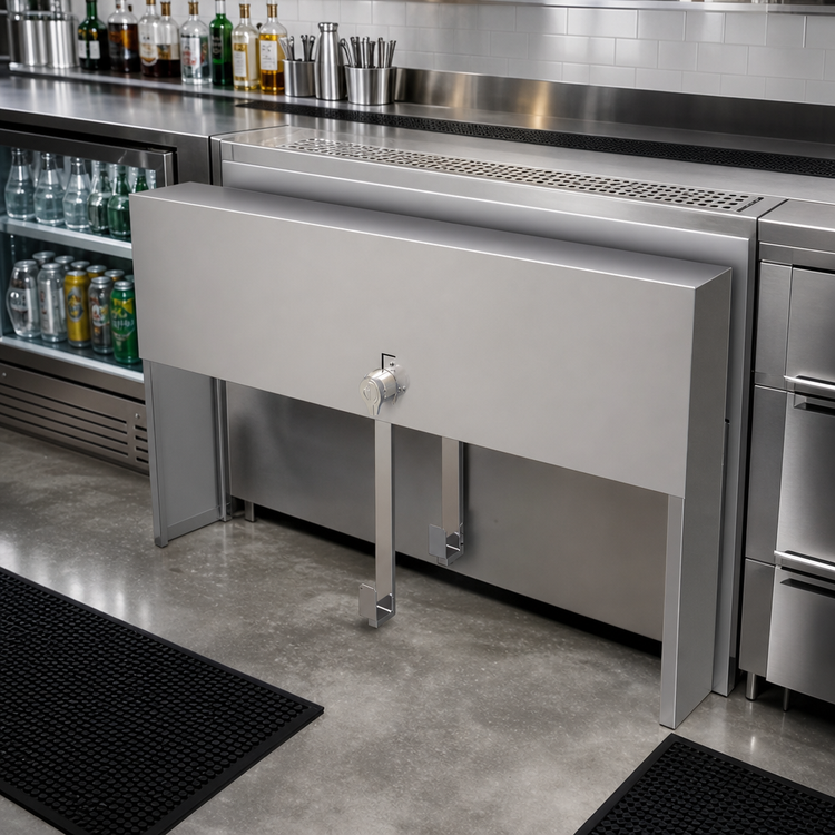 Product image #2 for Glastender 21-Inch Double Speed Rail Locking Cover, Stainless Steel