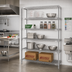 Thumbnail image #2 for Eagle Group 5-Tier Add-On Wire Shelving Unit, 60-Inch W x 24-Inch D x 86-Inch H, Stainless Steel Finish