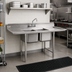 Thumbnail image #2 for Eagle Group 314 Series Two-Compartment Stainless Steel Sink with Left and Right Drainboards, Floor Model, 88-Inch