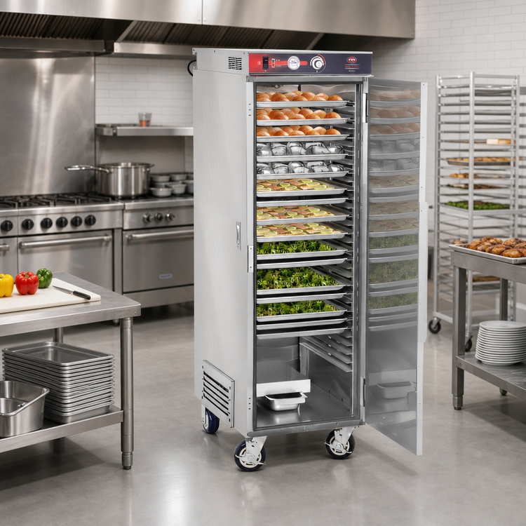Product image #2 for Full-Height Non-Insulated Heated Transport Cabinet, 17-Slide for 18 x 26 Pans