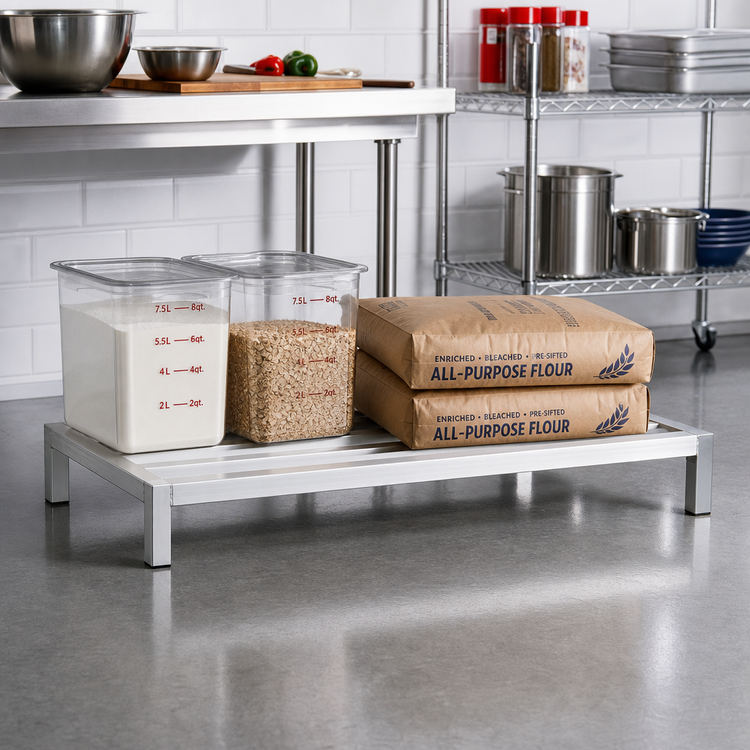 Product image #2 for Panco Tubular Aluminum Dunnage Rack, 48W x 20D x 8H, 2000 lb Capacity