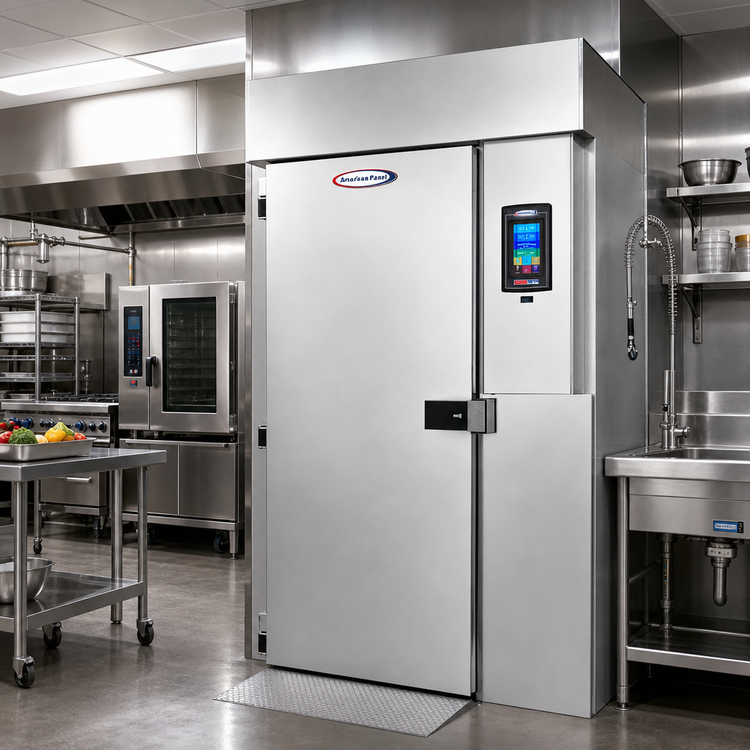 Product image #2 for American Panel HURRiCHiLL Roll-In Remote Blast Chiller/Shock Freezer for 1 Mobile Rack