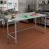 Thumbnail image #2 for BlendPort Budget Series 72-Inch W x 30-Inch D 430 Stainless Steel Work Table with Rear Upturn and Tubular Base
