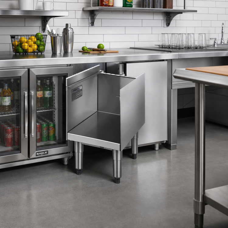 Product image #2 for Eagle Group 1800 Series Underbar Side-To-Side Modular Add-On Storage Base, 12 Inch Wide x 20 Inch Deep