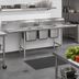 Thumbnail image #2 for Eagle Group 314 Series Three-Compartment Sink with Right-Hand Drainboard, 304 Stainless Steel