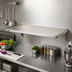 Thumbnail image #2 for 36 Inch x 18 Inch Solid Stainless Steel Shelf with Marine Edge and Split Sleeves