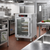 Thumbnail image #2 for Metro C5 8 Series Mobile Pass-Thru Controlled Temperature Holding Cabinet, 1/2 Height, Tempered Glass Doors