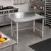Thumbnail image #2 for John Boos Stallion Stainless Steel Work Table with 5-Inch Backsplash, 30 x 36 Inches