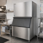 Thumbnail image #2 for Hoshizaki KM-1301SWJ3 Water-Cooled Stackable Crescent Cube Ice Maker, Self-Contained, 1,360 lb/Day, 48-Inch Wide
