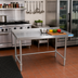 Thumbnail image #2 for 60-Inch x 24-Inch 18/430 Stainless Steel Open Base Riser Top Work Table