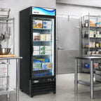 Thumbnail image #2 for Serv-Ware GF23B-HC 23 Cu. Ft. 1-Door Black Glass Merchandiser Freezer, Bottom-Mounted Self-Contained, -10°F to 0°F