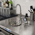 Thumbnail image #2 for Glastender Underbar Rinser Faucet with 6-Inch Stainless Steel Plunger Plate and 30 PSI Water Pressure Regulator