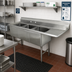 Thumbnail image #2 for Advance Tabco 3-Compartment Fabricated Sink with Right Drainboard, 18 x 18 x 14-Inch Deep Bowls