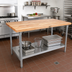 Thumbnail image #2 for John Boos 84-Inch x 30-Inch Wood Top Work Table with 1-1/2-Inch Thick Northern Hard Rock Maple Top and Adjustable Undershelf