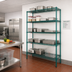 Thumbnail image #2 for Eagle Group Valu-Gard 5-Tier Add-On Wire Shelving Unit, 60-Inch W x 21-Inch D x 74-Inch H, Green Epoxy Finish