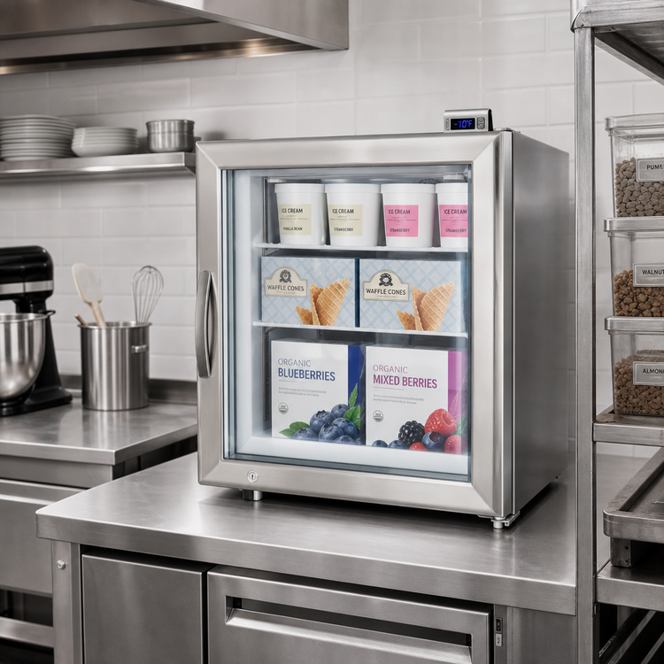 Product image #2 for Maxx Cold X-Series Countertop Reach-In Freezer Merchandiser with Triple-Pane Glass Door, 2.1 Cu. Ft.