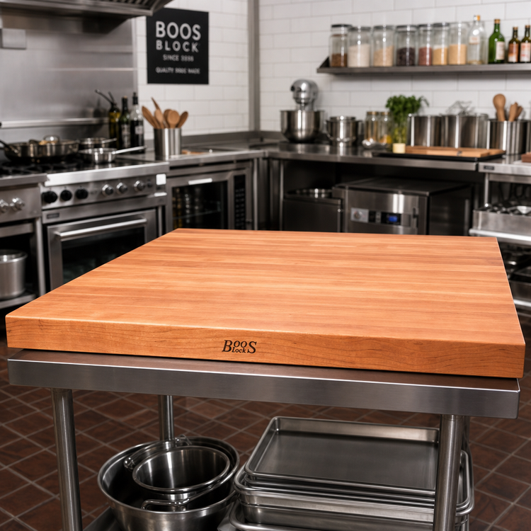 Product image #2 for Boos Block American Cherry Edge Grain Kitchen Countertop, 48 x 48 x 2-1/4 Inches, Oil Finish