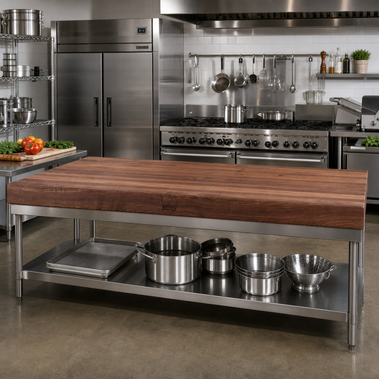 Product image #2 for Boos Block American Black Walnut Edge Grain Kitchen Countertop with Varnique Finish, 120 x 38 x 3 Inches