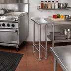 Thumbnail image #2 for Eagle Group Spec-Master UT2412STE 12" x 24" Stainless Steel Filler Table, 14-Gauge 304 Top, 1-1/2" Rear Upturn