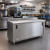 Thumbnail image #2 for Advance Tabco 120-Inch x 36-Inch 14-Gauge 304 Stainless Steel Enclosed Work Table