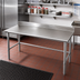 Thumbnail image #2 for Eagle Group Budget Series 84-Inch x 24-Inch Stainless Steel Work Table with 4-1/2-Inch Backsplash and Tubular Base