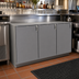 Thumbnail image #2 for Glastender 72-Inch Three-Section Non-Refrigerated Back Bar Dry Storage Cabinet with Solid Hinged Doors