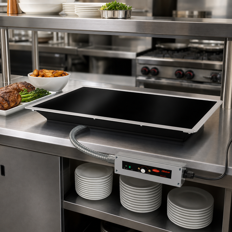 Product image #2 for Hatco 24-Inch Built-In Heated Base Glass Shelf with Ceramic Glass Surface