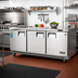 Thumbnail image #2 for Everest Refrigeration ETBR3 Three-Section Back-Mount Undercounter Worktop Refrigerator, 22 Cu. Ft., Solid Doors