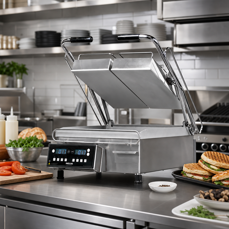 Product image #2 for Proluxe Vantage High Production Split-Lid Commercial Panini Press Grill with Digital Controls