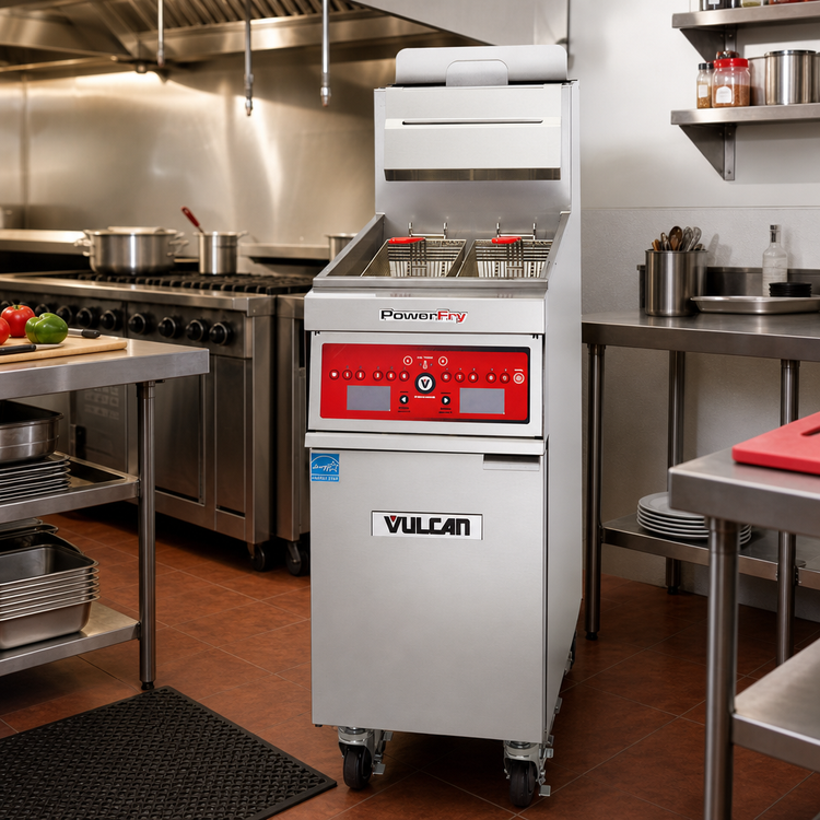 Product image #3 for Vulcan PowerFry3 21-Inch Freestanding Gas Fryer, 85-90 lb Capacity, Digital Controls