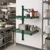 Thumbnail image #2 for Eagle Valu-Gard Adjustable Post Wire Wall Mount Mid Unit for 18-Inch Shelves, 33-Inch Post, Green Epoxy