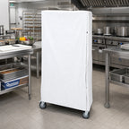 Thumbnail image #2 for Quantum CC183663WNV White 400 Denier Nylon Wire Cart Cover, 18 x 36 x 63 Inches, with Velcro Flap