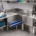 Thumbnail image #2 for Advance Tabco Prestige 90° Freestanding Stainless Steel Corner Drainboard Filler, 30