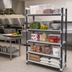Thumbnail image #2 for Cambro Camshelving Elements XTRA 5-Tier Stationary Starter Shelving Unit, 24 x 72 x 72 Inches, Speckled Gray