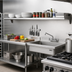 Thumbnail image #2 for Eagle Group 108-Inch Wide x 12-Inch Deep Wall-Mounted Stainless Steel Shelf with Rolled Front Edge