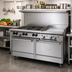 Thumbnail image #2 for Garland Signature Sunfire 60-Inch Stainless Steel Gas Restaurant Range with 24-Inch Griddle, 6 Open Burners, and 2 Standard Ovens
