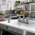 Thumbnail image #2 for T&S Brass 4-Inch Center Deck-Mount Workboard Faucet with 10-Inch Swing Nozzle