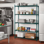 Thumbnail image #3 for Metro Super Erecta 5AA317K3 Add-On Wire Shelving Unit, 24"W x 18"D x 74"H, 5 Shelves, Green Epoxy-Coated