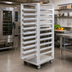 Thumbnail image #2 for Dinex Universal Aluminum Angle Rack, 20 Tray Capacity, 3-Inch Slide Spacing