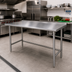 Thumbnail image #2 for Advance Tabco TFSS-306 72 Inch x 30 Inch Stainless Steel Work Table with 1-1/2 Inch Rear Backsplash, Open Base