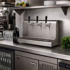 Thumbnail image #2 for Perlick Corporation 4076BK3 3-Faucet Wall-Mount Glycol-Cooled Stainless Steel Draft Beer Dispensing Tower