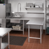 Thumbnail image #2 for John Boos Pro-Bowl L-Shaped Soiled Dishtable with Landing Shelf, Right-To-Left, 70-Inch Machine-to-Corner, 96-Inch Corner-to-End, 20 x 20 x 8 Bowl