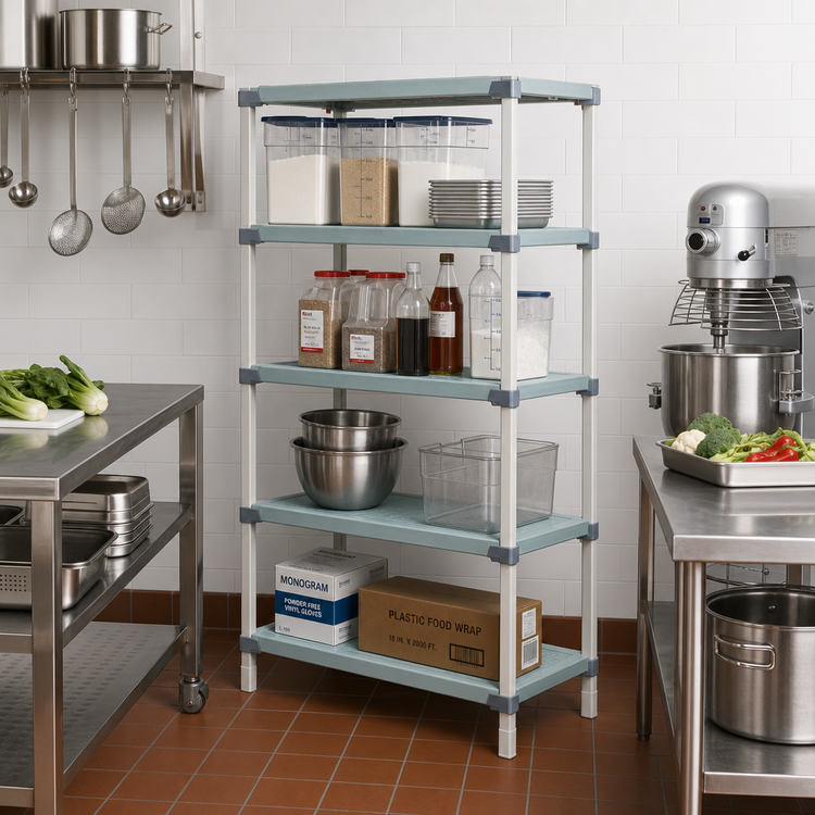Product image #2 for MetroMax Q 24" W x 24" D x 63" H 4-Shelf Starter Polymer Shelving Unit