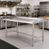 Thumbnail image #2 for 84-Inch x 30-Inch Stainless Steel Open Base Work Table with 2-Inch Rear Up-Turn